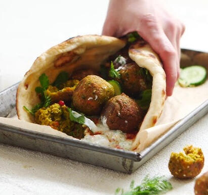 Falafel Naan Wrap